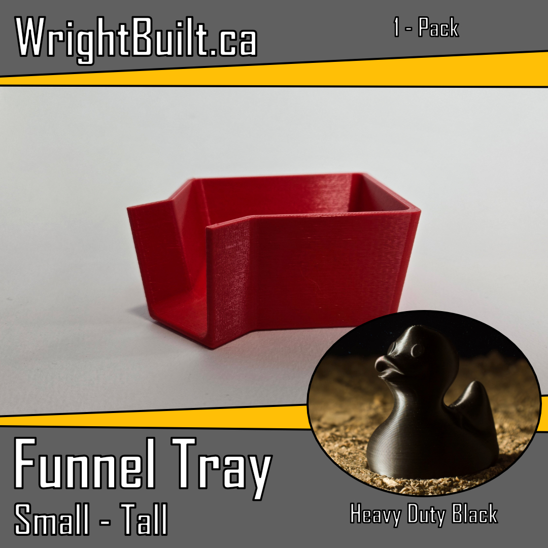 Funnel Tray - Small & Tall - Heavy Duty Black Plastic - Sorting & Organizing Tool - 1 Pack